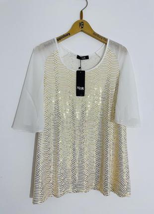 Блуза футболка батал паєтки ошатна nicole