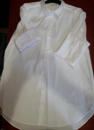 Шикарная рубашка белого цвета5 фото