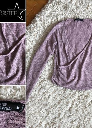 Fb sister красивая кофта джемпер свитер на запах1 фото
