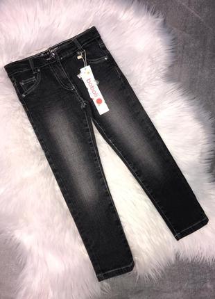 Нові темно-сірі джинси скіні boboli на дівчинку 5 років 110 см