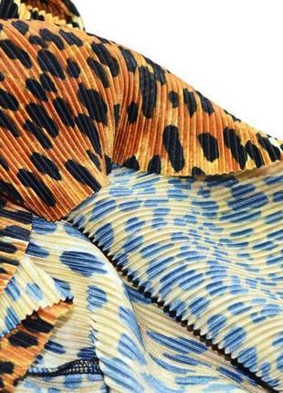 Свободное платье плиссе в леопардовый принт asos оверсайз6 фото