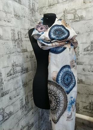 Шарф з квітковим принтом ширина: 90 довжина 95