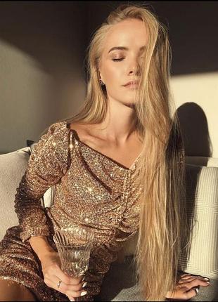 Блестящее платье zara
