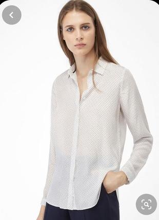 Нежная шелковая блуза в мелкий горошек от массимо7 фото