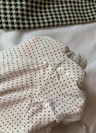 Нежная шелковая блуза в мелкий горошек от массимо6 фото
