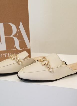 Шкіряні шльопанці zara6 фото