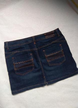 Короткая джинсовая юбка,котоновая юбочка2 фото