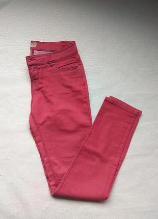 Красные джинсы скинни only,джинси завужані