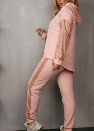 Гламурный спортивный костюм худи и джоггеры replica pink victoria’s secret.2 фото