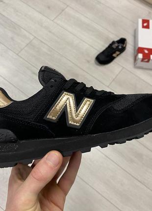 New balance 574 black жіночі кросівки чорні нью баланс, жіночі кросівки чорні4 фото