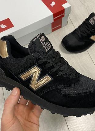 New balance 574 black женские кроссовки черные нью баланс, жіночі кросівки чорні7 фото