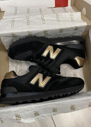 New balance 574 black жіночі кросівки чорні нью баланс, жіночі кросівки чорні8 фото