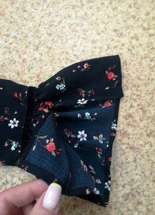 Блузка блуза zara квітковий принт з расклешеными рукавами4 фото