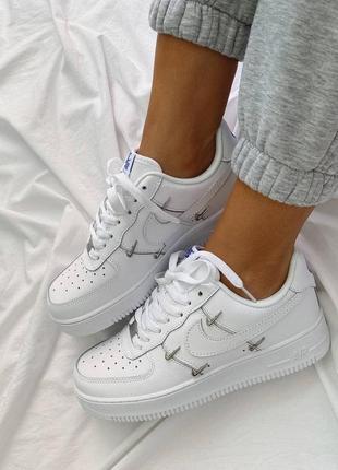 Nike air force🆕шикарные женские кроссовки🆕белые кожаные кеды найк аир форс