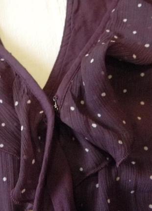 Фиолетовая блузка в горох abercrombie & fitch р.xl8 фото