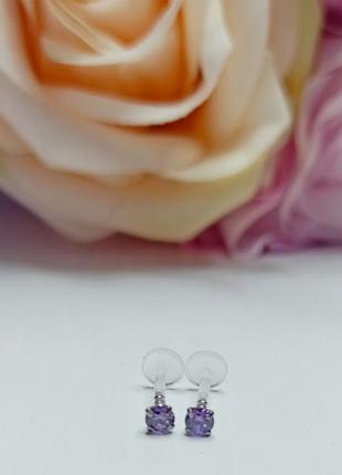 Пірсинг лабрет з фианитом з біопласта