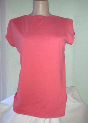 Базова коралова футболка,42-48разм,пог-48-54см
