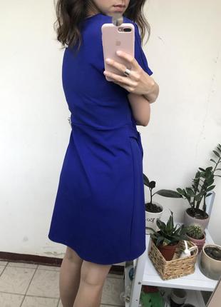 Синие платье на запах l2 фото