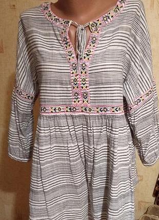 Смугаста блузка з вишивкою ,14