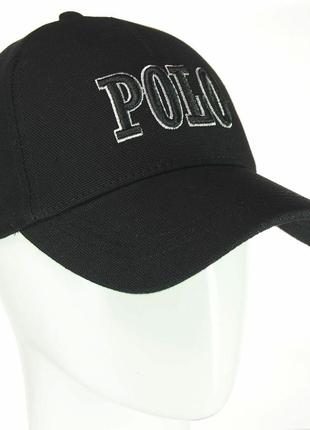 Черная бейсболка кепка polo