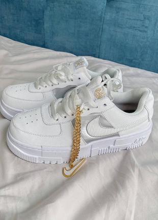 Кросівки шкіра, шикарні кросівки, кросівки nike pixel 1 golden chain 🥰