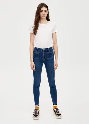 Джинсы скинни на высокой талии zara pull&bear xxs xs 32 34 eur3 фото