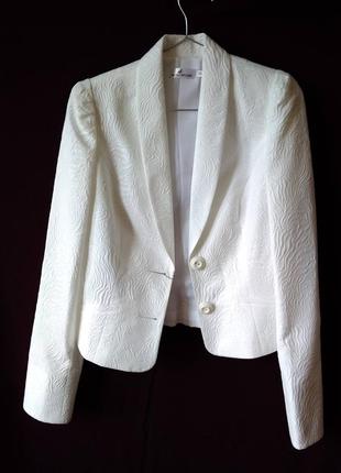 Дизайнерський піджак бренду natali bolgar білий 38 розміру1 фото