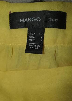 Спідниця mango плісе жовтого кольору4 фото