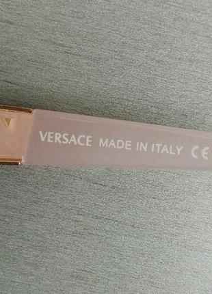 Versace модные женские солнцезащитные очки узкие розово пудровые6 фото