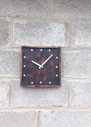 Годинник з дуба, незвичайний настінний годинник, дерев'яний годинник4 фото