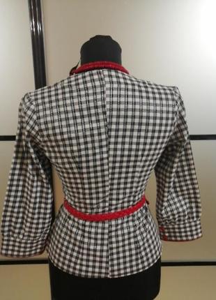 Элегантная блузка с красным ремешком, пр-во турция, 38размер4 фото