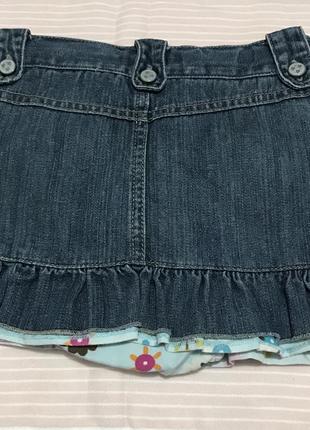 Джинсовая юбка с трусиками2 фото