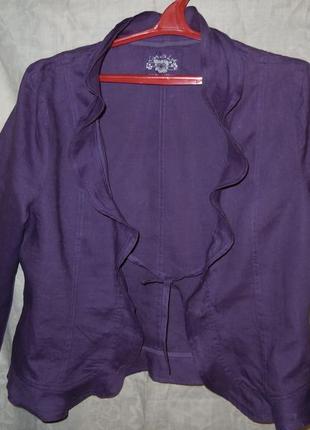 Жакет-блуза с двумя способами застежки,100% лен2 фото
