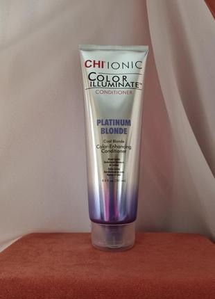 Оттеночный кондиционер "платиновый блондин" chi ionic color illuminate conditioner2 фото