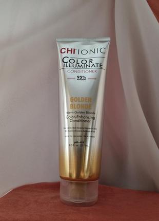 Оттеночный кондиционер "золотистый блондин" chi ionic color illuminate conditioner3 фото