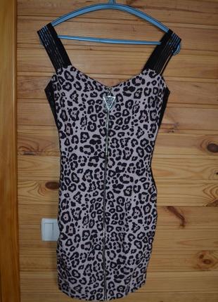 Сукня poliit з прозорими лампасами леопард3 фото