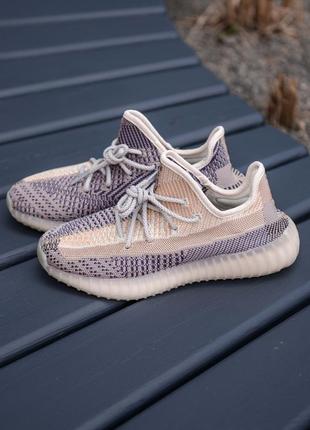 Кросівки adidas yeezy 350 v2 ash pearl (шнурки рефлективні) кросівки