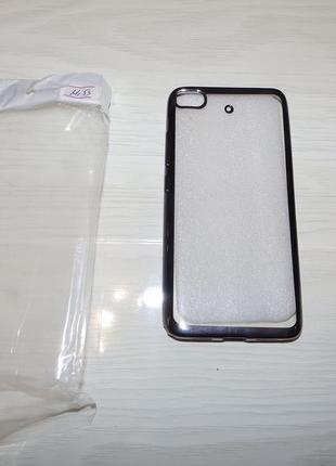 Чехол silicon case silver для xiaomi mi5s с блестящим зеркальным ободком