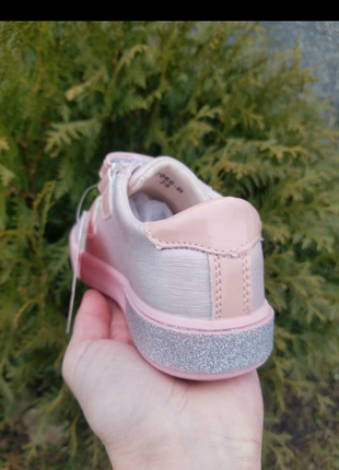 Розовые слипоны кеды туфли для девочки4 фото