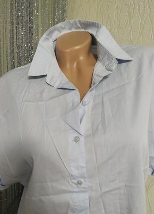 Стильна сорочка в ніжно блакитний забарвленням,h&m,36/s,m2 фото
