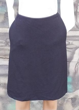 Винтажная юбка миди оригинал темно-синяя премиум бренд3 фото