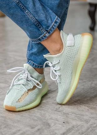 Adidas yeezy boost 350 hyperspace жіночі кросівки адідас салатові (36-42)