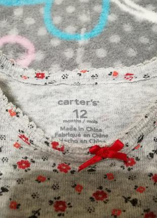 Бодик в цветочки carter's5 фото