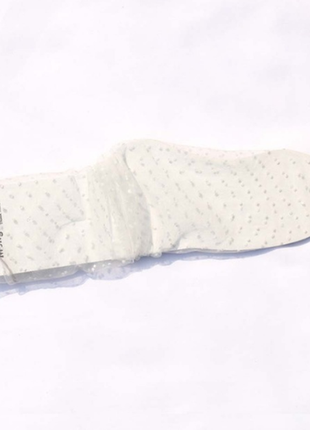 Носки носочки фатинові фатин сетка прозорі в горох білі ретро нові6 фото