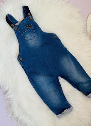 Модный джинсовый комбинезон f&f 6-9 месяцев2 фото