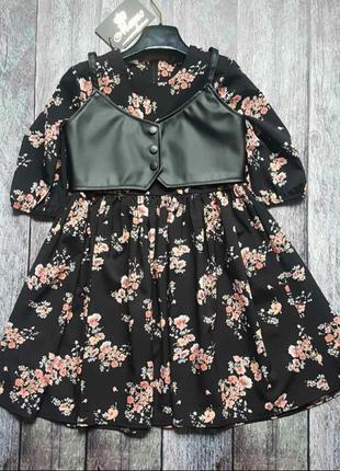 Платье+жилетка на девочку