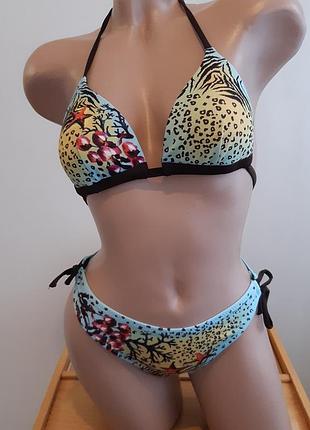 Барвистий роздільний купальник, принт - "підводний світ"