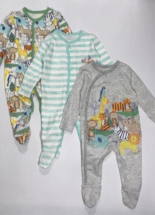 Чоловічки george "jungle" 3-6 міс, 62-68 см