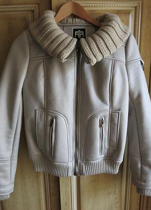 Куртка з штучної шкіри на хутрі river island, розмір м