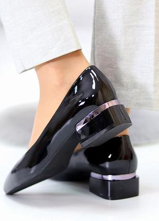 Женские классические туфли лодочки глянцевые искусственная замша2 фото